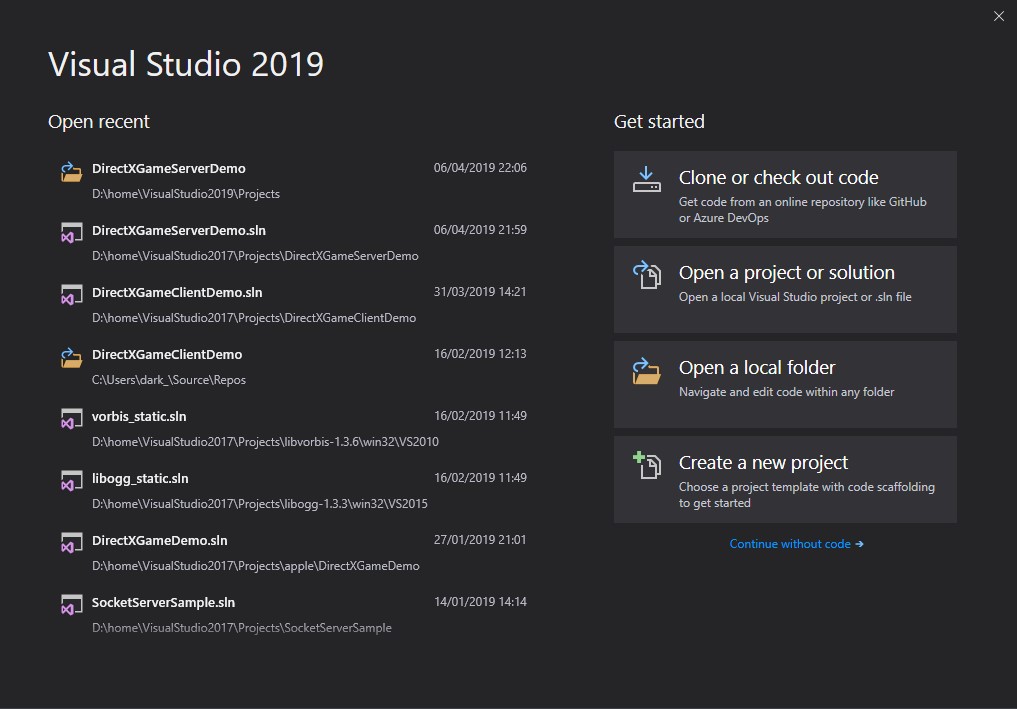 Visual Studio 2019触ってみた